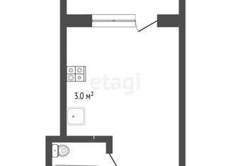 Продам квартиру студию, 12.7 м2, Тюмень, улица Щорса, 1А