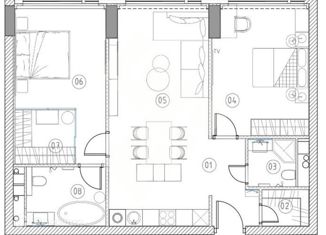 Продаю двухкомнатную квартиру, 76 м2, Москва, Мичуринский проспект, 56, ЖК Небо
