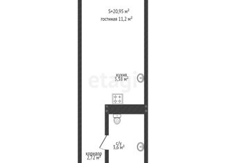 Продается квартира студия, 20.95 м2, Уфа, проспект Октября, 75