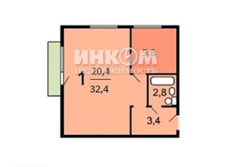 Продается 1-комнатная квартира, 32.4 м2, Москва, Снежная улица, 9