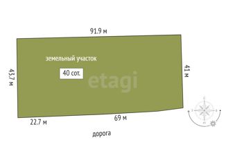 Продается участок, 40 сот., СНТ Фиалка, 9-я улица, 9