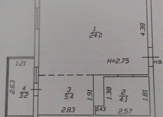 Продаю 1-ком. квартиру, 37.3 м2, Анапа, Мирная улица, 29к5, ЖК Времена Года