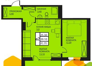Продается 2-комнатная квартира, 39 м2, Пермский край, Артемьевская улица, 4