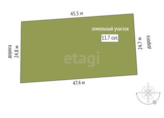 Продажа участка, 11.7 сот., садовое товарищество Душевное