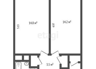 Продам 2-комнатную квартиру, 39 м2, Челябинск, Салютная улица, 23, Тракторозаводский район