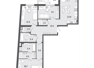 Продаю 3-комнатную квартиру, 103.4 м2, Санкт-Петербург, 11-я Красноармейская улица, 11, 11-я Красноармейская улица