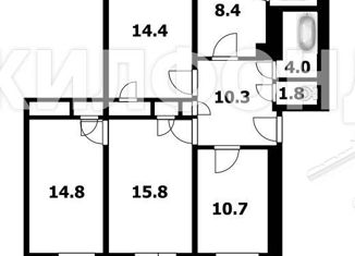 Продаю 4-комнатную квартиру, 84.9 м2, Обь, улица Военный Городок, 112