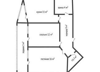 Продаю двухкомнатную квартиру, 55.6 м2, Краснодар, улица Красных Партизан, 4/15, ЖК Сограт