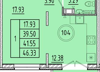 Продаю 1-ком. квартиру, 39.5 м2, посёлок Шушары, Образцовая улица, 6к3, ЖК Образцовый Квартал 8