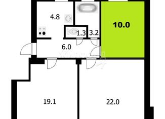 Продаю комнату, 10 м2, Новосибирск, Октябрьская улица, 79, метро Площадь Ленина