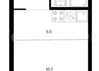 Продам квартиру студию, 22 м2, Москва, улица Академика Павлова, 40, метро Молодёжная