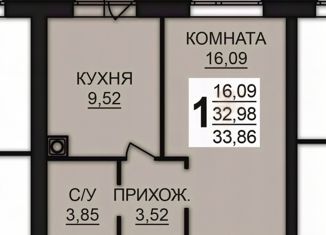 Продается 1-комнатная квартира, 34 м2, Ивановская область, деревня Дерябиха, 80
