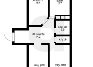 3-ком. квартира на продажу, 87 м2, Краснодар, улица Цезаря Куникова, 24к3, ЖК Времена Года 3