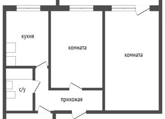 Двухкомнатная квартира на продажу, 59 м2, Красноярск, Норильская улица, 16Ж, ЖК Западный