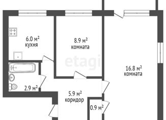 Продаю 2-комнатную квартиру, 44.7 м2, Красноярский край, Свердловская улица, 23