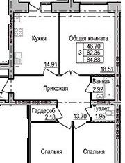 Продается 3-комнатная квартира, 85 м2, Йошкар-Ола, улица Ползунова, 15, микрорайон Гомзово