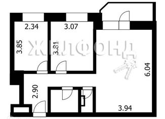 Квартира на продажу студия, 57.4 м2, Новосибирск, Плановая улица, 50, Плановая улица
