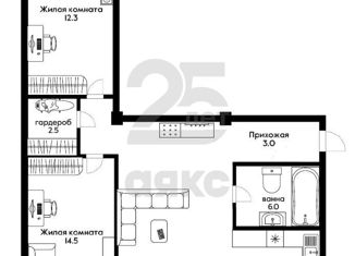 Продам 3-комнатную квартиру, 59.2 м2, Краснодар, улица 2-я Пятилетка, 4/1, улица 2-я Пятилетка