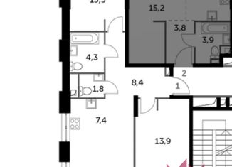 2-ком. квартира на продажу, 66.3 м2, Москва, Шелепихинская набережная, 40к2, станция Хорошёво