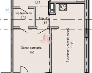 Продажа однокомнатной квартиры, 44.26 м2, Евпатория, улица Фрунзе, 18