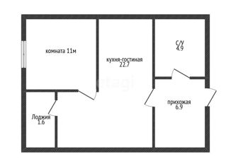 Продаю однокомнатную квартиру, 46.3 м2, Краснодарский край, Войсковая улица, 4к13