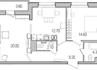 Продается двухкомнатная квартира, 66.1 м2, Санкт-Петербург, ЖК Поэт, улица Руднева, 14к2
