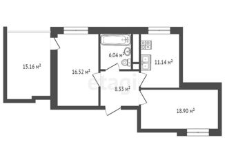 Продам 2-комнатную квартиру, 68.5 м2, Самара, Ставропольская улица, 51А, ЖК Ставропольская