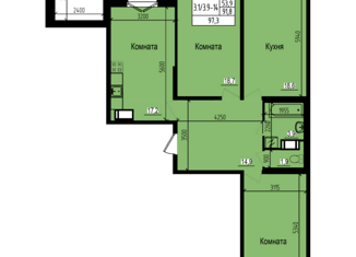 3-ком. квартира на продажу, 97.3 м2, посёлок Парголово, Ольгинская дорога, 3/20, ЖК Прагма Сити