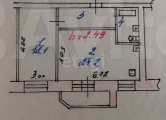 Продается 2-ком. квартира, 57.8 м2, Ярославль, Ильинская улица, 30, район Дядьково