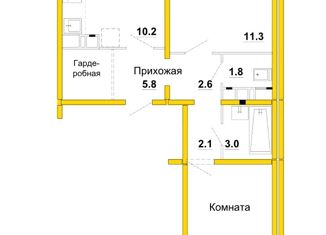 Продажа 2-ком. квартиры, 54.9 м2, Ковров, Ореховая улица, 20, ЖК Дом на Ореховой