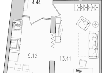 Продаю 1-ком. квартиру, 35.8 м2, Санкт-Петербург, улица Кустодиева, 5к1, улица Кустодиева
