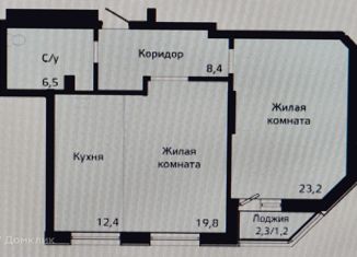 Продается двухкомнатная квартира, 72 м2, Красноярск, Октябрьская улица, 10Б, ЖК Новая Панорама