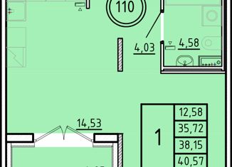 Продается однокомнатная квартира, 35.72 м2, Санкт-Петербург, Образцовая улица, 6к1