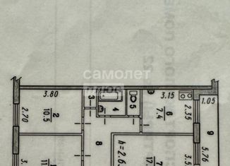 Продается 3-комнатная квартира, 61.1 м2, Омск, Вокзальная улица, 22