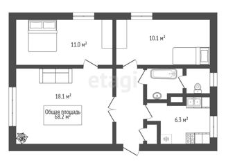 Сдается 3-ком. квартира, 68.2 м2, Новосибирская область, Комсомольская улица, 5