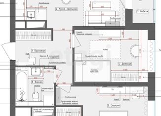 Продажа двухкомнатной квартиры, 65.2 м2, Тульская область, улица Седова, 26к2