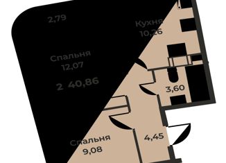 Продаю 2-ком. квартиру, 40.86 м2, Мурино, проспект Авиаторов Балтики, 29к2, ЖК Авиатор