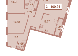 Продам 3-ком. квартиру, 109.4 м2, Санкт-Петербург, Петровский проспект, 9, метро Крестовский остров