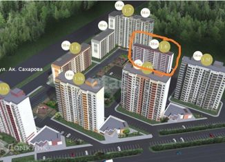 Продается 3-ком. квартира, 57 м2, Челябинск, улица Архитектора Александрова, 2А, ЖК Самоцвет