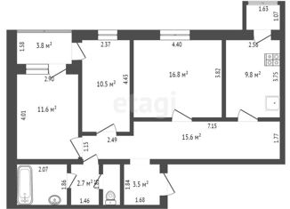 Продажа 3-комнатной квартиры, 76 м2, Тюменская область, Ямальская улица, 28А