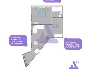 Продаю двухкомнатную квартиру, 42 м2, Барнаул, Центральный район, улица Папанинцев, 145
