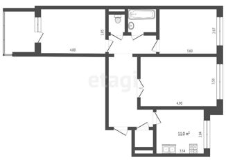 Продаю трехкомнатную квартиру, 63 м2, Омск, улица Дмитриева, 2/7