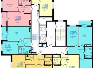 Двухкомнатная квартира на продажу, 53.2 м2, Ставрополь, микрорайон № 35, Российский проспект, 15/1