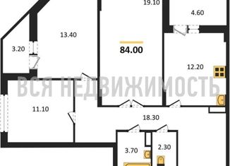 Продам 3-комнатную квартиру, 84 м2, Воронеж, ЖК Высота, Краснознамённая улица, 57/5