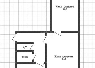 Продажа двухкомнатной квартиры, 44.2 м2, Краснодар, улица Гидростроителей, 47, микрорайон Гидрострой