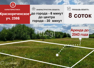 Продам земельный участок, 8 сот., село Краснореченское, Центральная улица