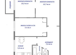 Продается 3-ком. квартира, 51.4 м2, посёлок Исток, Главная улица, 26