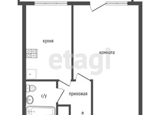 Продажа однокомнатной квартиры, 33.8 м2, Екатеринбург, улица Викулова, 63к5, улица Викулова
