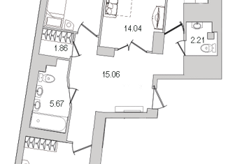 Продается 3-комнатная квартира, 77.3 м2, Санкт-Петербург, улица Руднева, 16, ЖК Шекспир