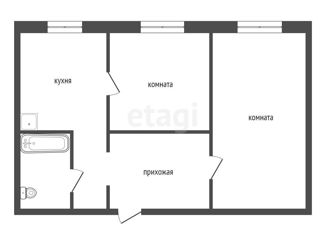 Продается 2-ком. квартира, 46.5 м2, поселок городского типа Емельяново, Молодёжная улица, 2